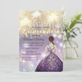 クール花火グリッターエレガント金ゴールド 招待状 (スタンド正面)