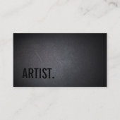 クール芸術家の暗い名刺を黒くして下さい 名刺 (正面)