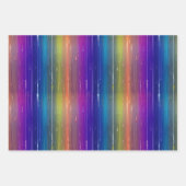 クール虹の水絵を描滴の美的パターン ラッピングペーパーシート (正面)