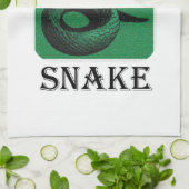 クール蛇の年の中国の〔占星術の〕十二宮図 キッチンタオル (折り畳み)