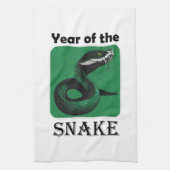 クール蛇の年の中国の〔占星術の〕十二宮図 キッチンタオル (縦)