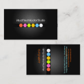 クール蛍光スタイリッシュ点 名刺 (正面/裏面)