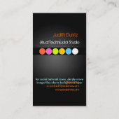 クール蛍光スタイリッシュ点 名刺 (裏面)