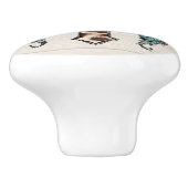 クール西クロスフェイクウッド セラミックノブ (側面)