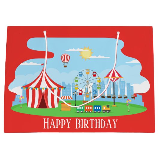 クール誕生日カーニバルフェア ラージペーパーバッグ (正面)