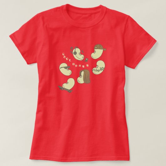 クール豆可愛い言葉おもしろいパンプン漫画 Tシャツ (デザイン正面)