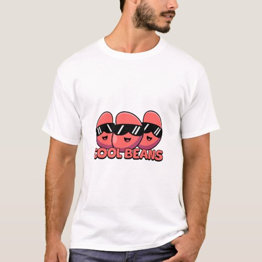 クール豆!キュートなインゲンマメ Tシャツ (正面)