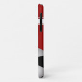 クール赤と白ストライプサッカー選手 Case-Mate iPhoneケース (裏面/左)