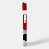 クール赤と白ストライプサッカー選手 Case-Mate iPhoneケース (裏面 / 左)