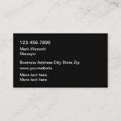 クール車のお洒落モダンBusiness Card 名刺 (裏面)