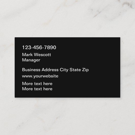 クール車のお洒落モダンBusiness Card 名刺 (裏面)