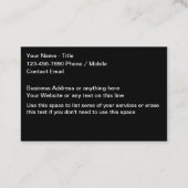 クール車のサービス名刺 名刺 (裏面)