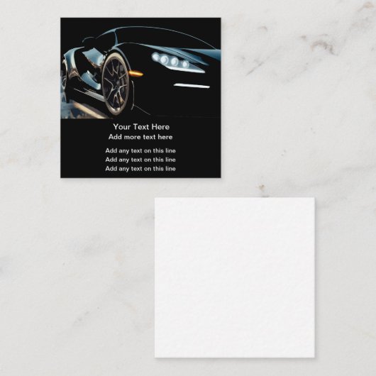 クール車のテーマ名刺テンプレート スクエア名刺 (正面/裏面)