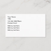 クール車のテーマ名刺テンプレート 名刺 (裏面)