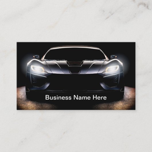 クール車のテーマ名刺テンプレート 名刺 (正面)