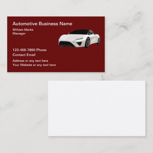 クール車のテーマ 名刺 (正面/裏面)