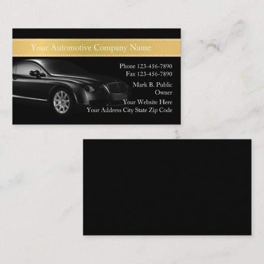 クール車のプロフェッショナル 名刺 (正面/裏面)