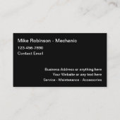 クール車のモダンタイヤテーマ 名刺 (裏面)
