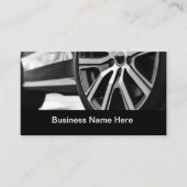 クール車のモダン名刺タイヤのクローズアップ 名刺 (正面)