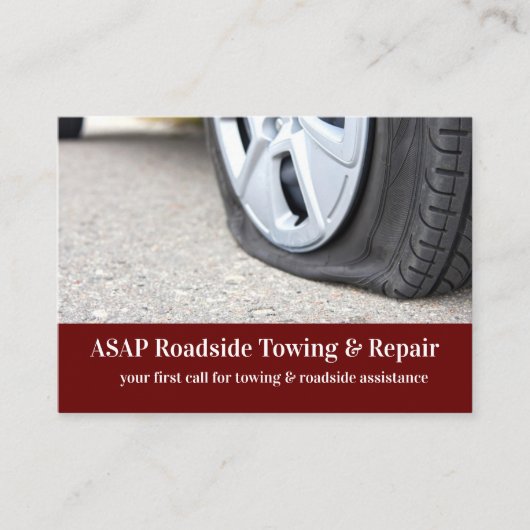 クール車のモダン牽引修理 名刺 (正面)