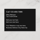 クール車のモダン牽引修理 名刺 (裏面)