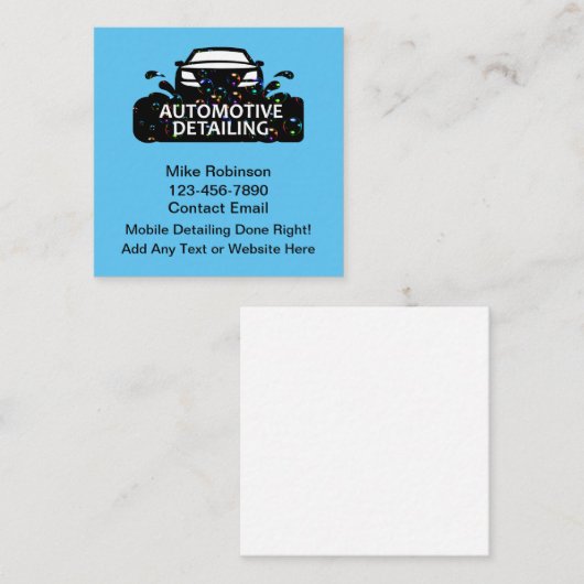 クール車のユニーク名刺 スクエア名刺 (正面/裏面)