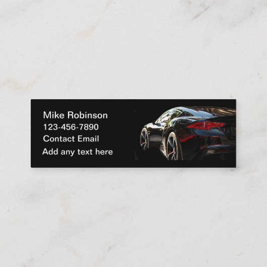 クール車の予算名刺 スキニー名刺 (裏面)