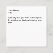 クール車の名刺デザインテンプレート スクエア名刺 (裏面)