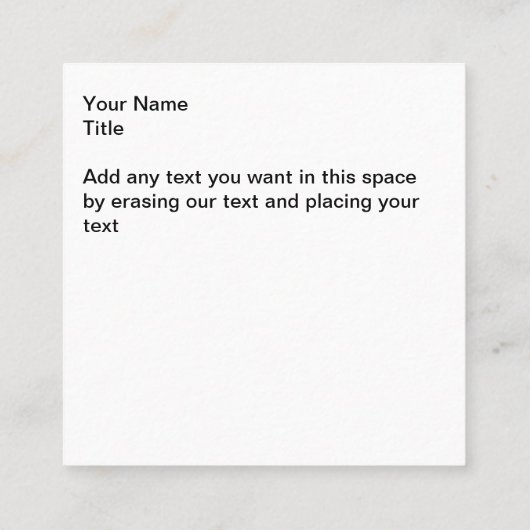 クール車の名刺デザインテンプレート スクエア名刺 (裏面)