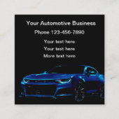 クール車の名刺デザインテンプレート スクエア名刺 (正面)