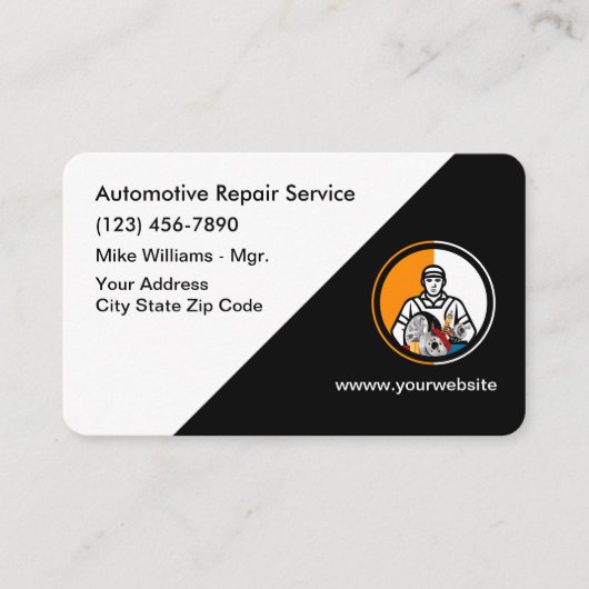 クール車の名刺デザイン 名刺 (正面)