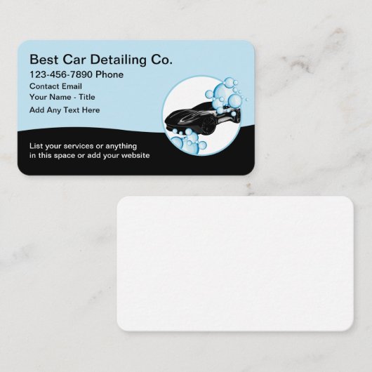 クール車の詳細カスタム 名刺 (正面/裏面)