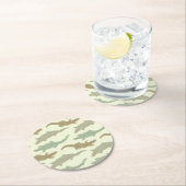 クール迷彩柄アリゲータ – シームレスなパターン。 ラウンドペーパーコースター (インサイチュ)