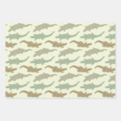 クール迷彩柄アリゲータ – シームレスなパターン。 ラッピングペーパーシート (正面)