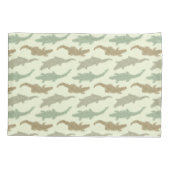 クール迷彩柄アリゲータ – シームレスなパターン。 枕カバー (裏面)