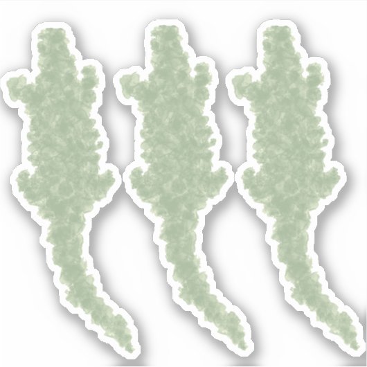 クール迷彩柄アリゲータ – 透明なカスタムカット。 シール (正面)