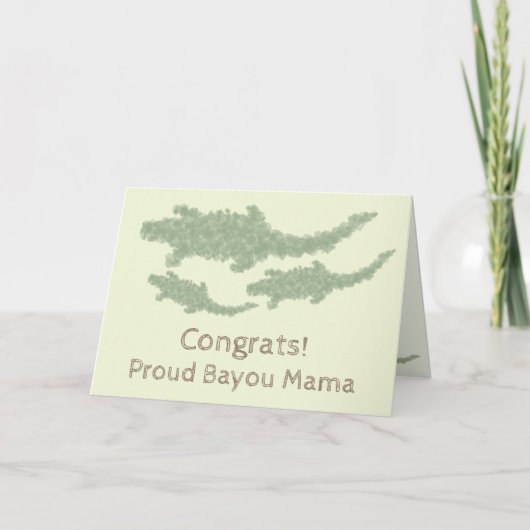 クール迷彩柄アリゲータ – 透明。 カード (正面)