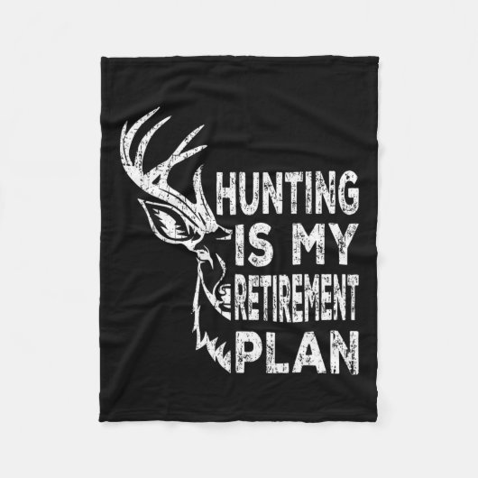 クール退職した狩りは退職計画魚釣り フリースブランケット (正面)