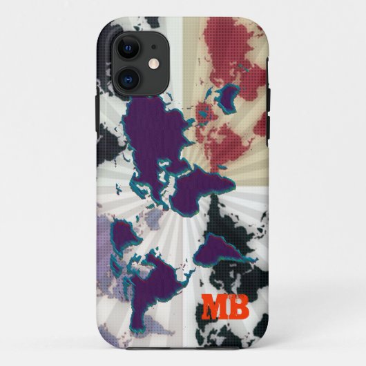 クール違う世界地図 Case-Mate iPhoneケース (裏面)
