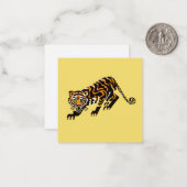 クール野猫 – TIGER – 野生動物 – 黄色 ノートカード (正面/裏面インサイチュ)