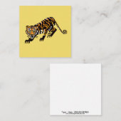 クール野猫 – TIGER – 野生動物 – 黄色 ノートカード (正面/裏面)