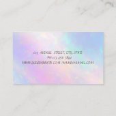 クール金ゴールドダイヤモンドロータホログラフィカラフルック 名刺 (裏面)