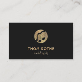 クール金ゴールドミュージックノートDJ 名刺