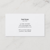 クール金ゴールド球ミニマル黒 名刺 (裏面)