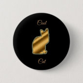 クール金ゴールド 缶バッジ (正面)