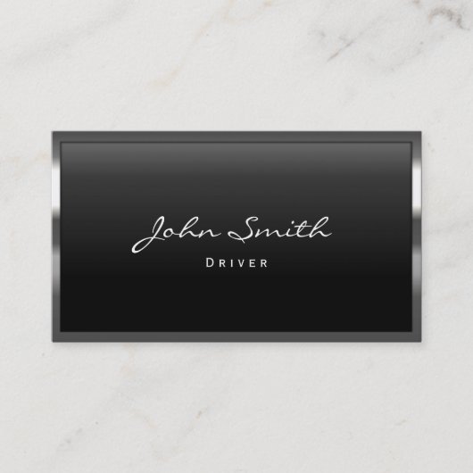 クール金縁ど属ドライバ名刺 名刺 (正面)