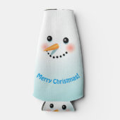 クール雪だるまクリスマスパーティー ボトルクーラー (正面)