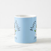 クール雪だるまブメリーリークリスマカスタムスファミリー コーヒーマグカップ (中央)