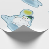 クール雪だるま包装紙 ラッピングペーパー (角)