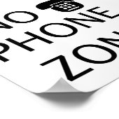 クール電話なし完全ゾーン勉強領域 ポスター (角)